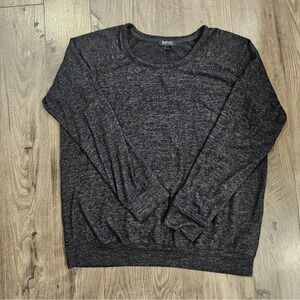 szL Buffalo David Bitton Gray Crewneck Sweater Lightweight Charcoal Gothic Cozy